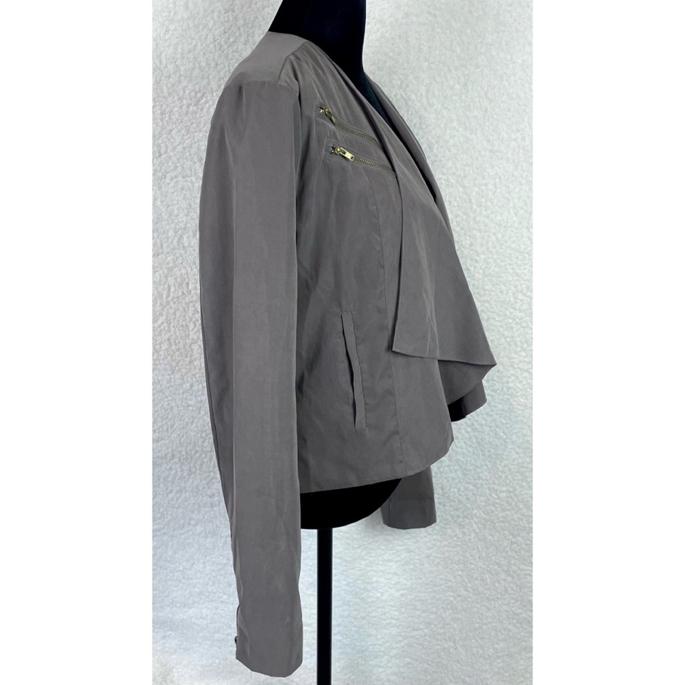 PINKMELO • Grey/Gold Drape Front Jacket, S - Picture 6 of 14